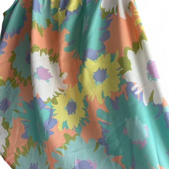 CROSBY by Mollie Burch – Ruffle Sleeve Tank, Watercolor Floral Print – Size M - Picture 6 of 8